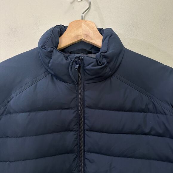 J Crew Men's Navy Blue Quilted Down Puffer Jacket Lightweight Coat S Small - Picture 4 of 9